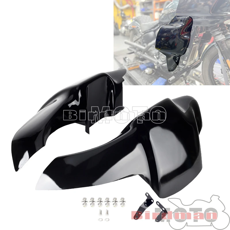 2X Fiberglass Gloss Motorcycle Lower Vented Leg Fairing For Harley Softail 2018-2023 Street Bob Low Rider Fat Bob Standard FXST