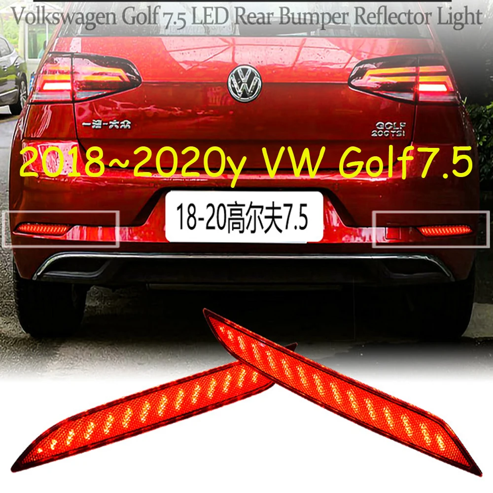 dynamic 2018~2020y LED car bumper Golf7.5 tail light Golf7 rear light Golf 7 taillight car accessories golf7 Taillamp fog light