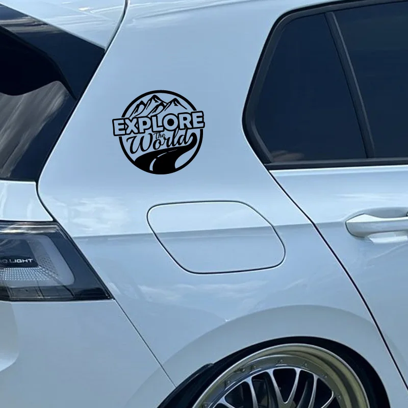 

Наклейка на автомобиль «Исследуй мир» (1 шт.) — премиальная виниловая наклейка для внедорожников и кемпингового транспорта