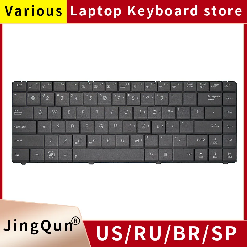 New US  Russian Laptop Keyboard Replace For Asus X43B K43TA X43U K43BY K43T K43U K43BR X43BE K43TY