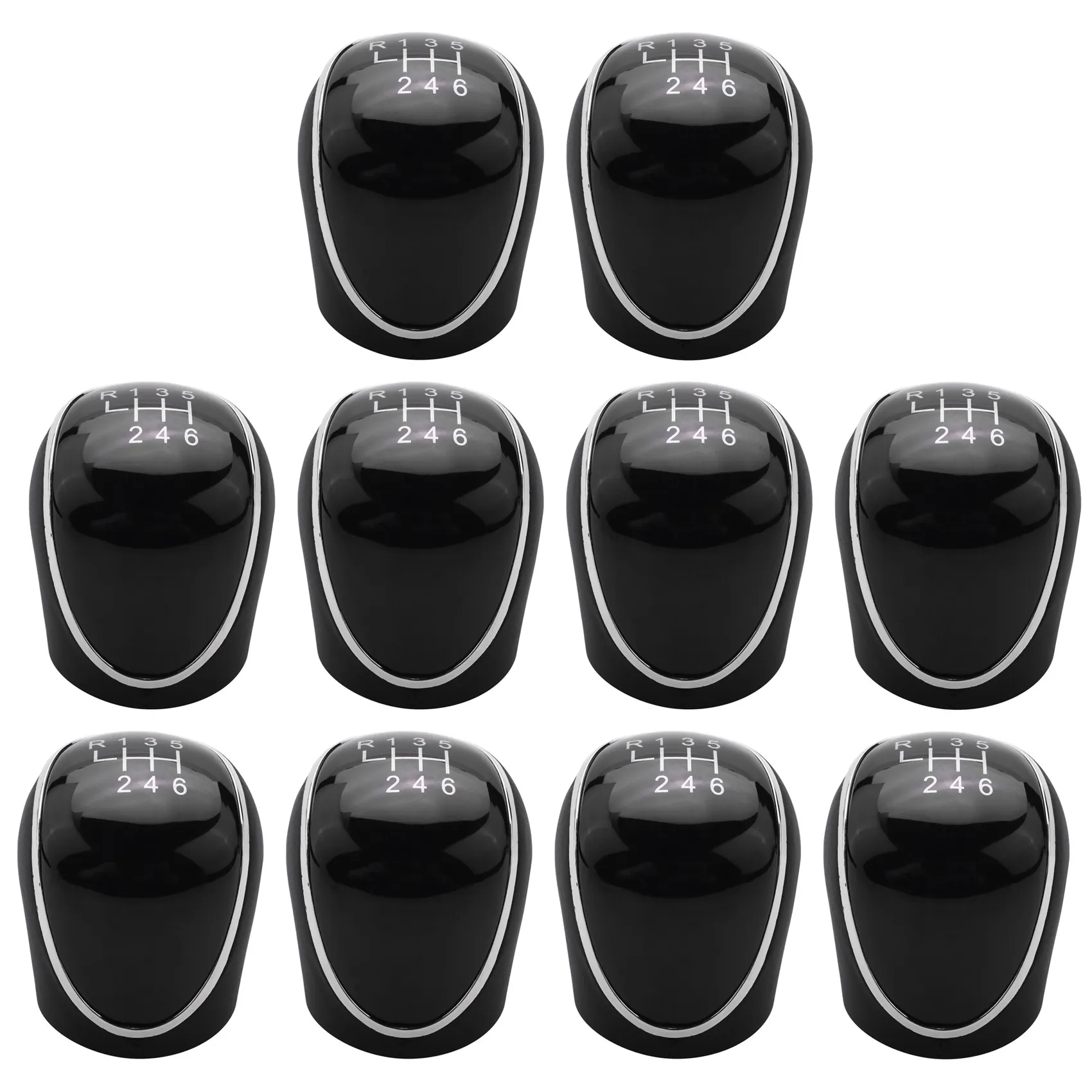 10X 6 Speed Car PU Leather Gear Shift Knob Shift Lever For Ford Mondeo IV S-MAX C-MAX Transit Focus MK3 MK4 Kuga