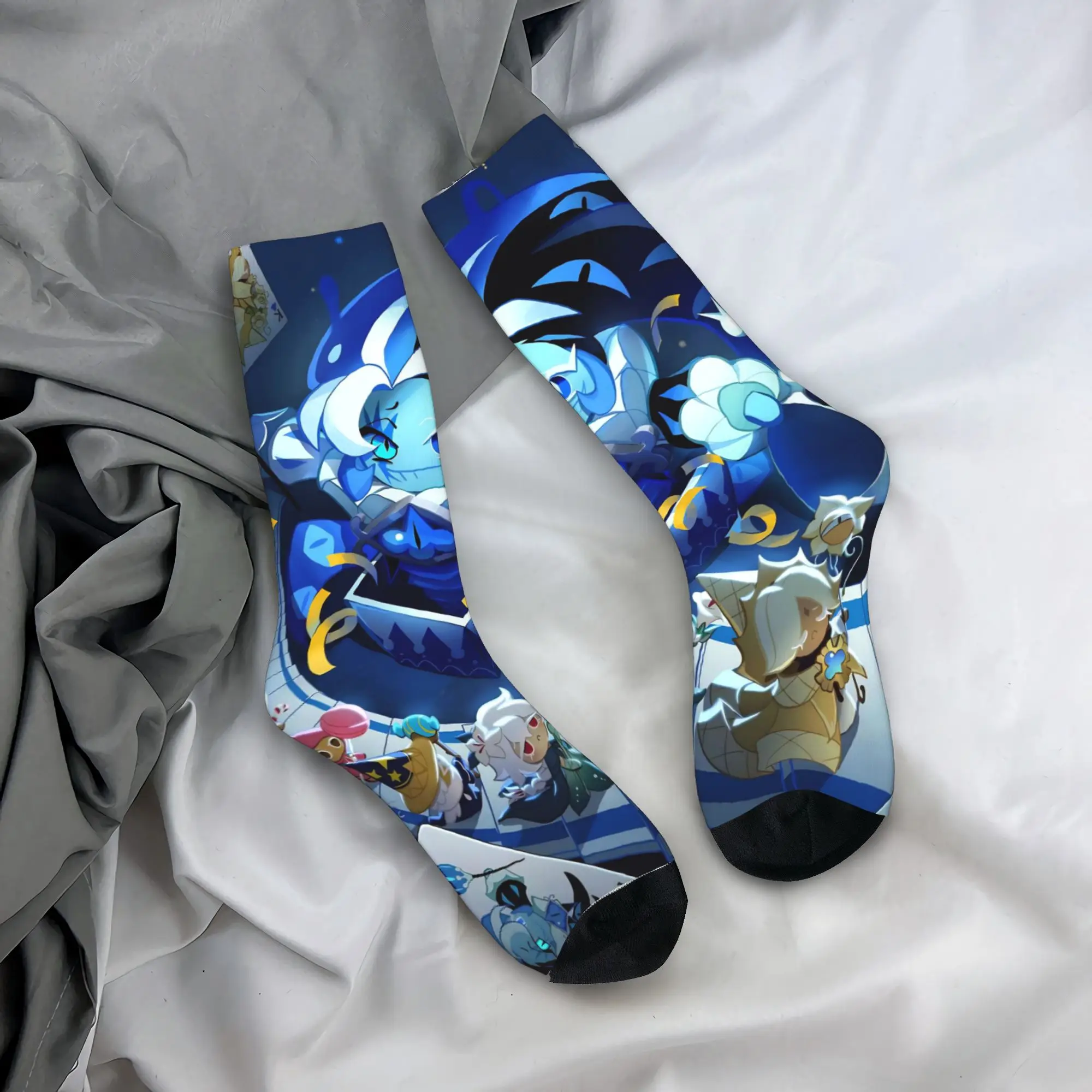 

Winter Warm Colorful Men's Women's Shadow Milk Cookie Socks Cookie Run Kingdom Breathable Skateboard Socks