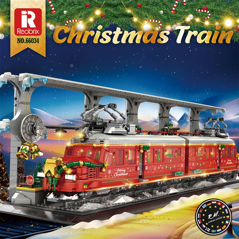 

Realistic Highly Detailed Train Building Block Model Perfect for Christmas, Birthdays & Home Decor/Collectible Display