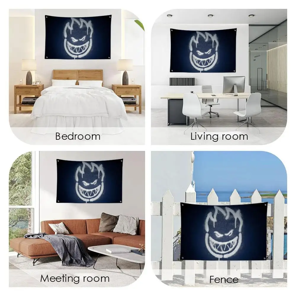 S-Spitfire Wheels Flags 3x5 Ft custom Banner for Garage Door room decor Wall Out Decoration With Metal buckle