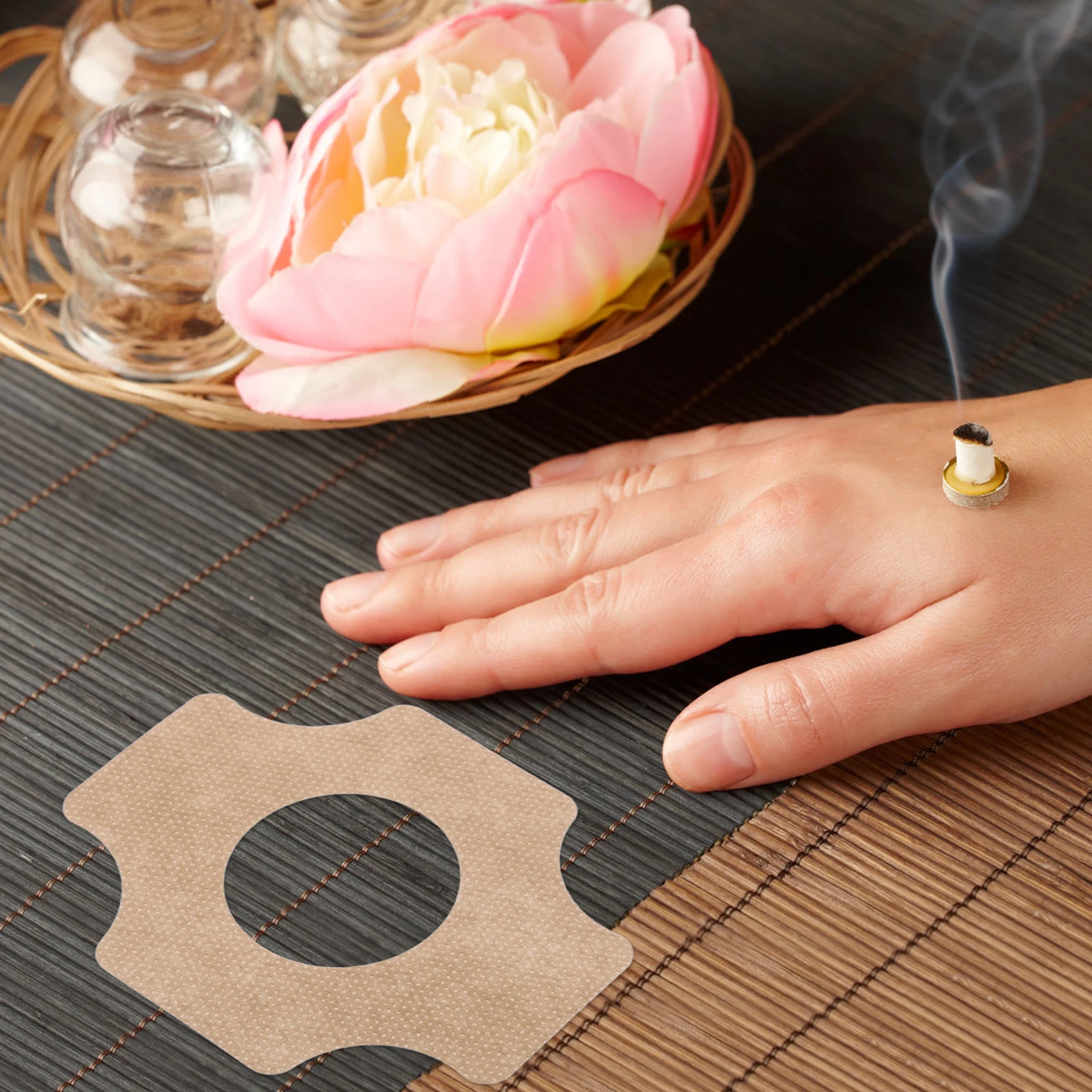 

50pcs Moxibustion Blank Patch Adhesive Band Nonwoven Fabric Breathable Fixation Tape Custom Patch Adhesive Tape