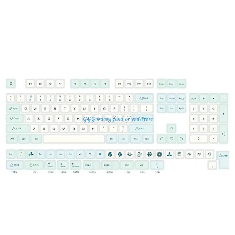 

H9EB Scratch Resistant 137 PBT XDA Клюки Мята для программистов и геймеров