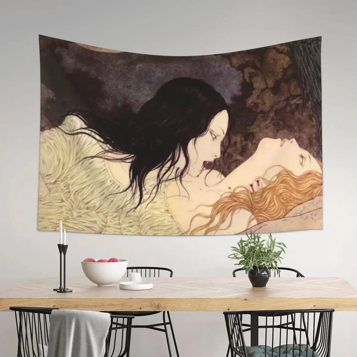

Vampire Fairy Demon Tapestry Anime Decor Bedrooms Decor Home Supplies Room Decorator Tapestry