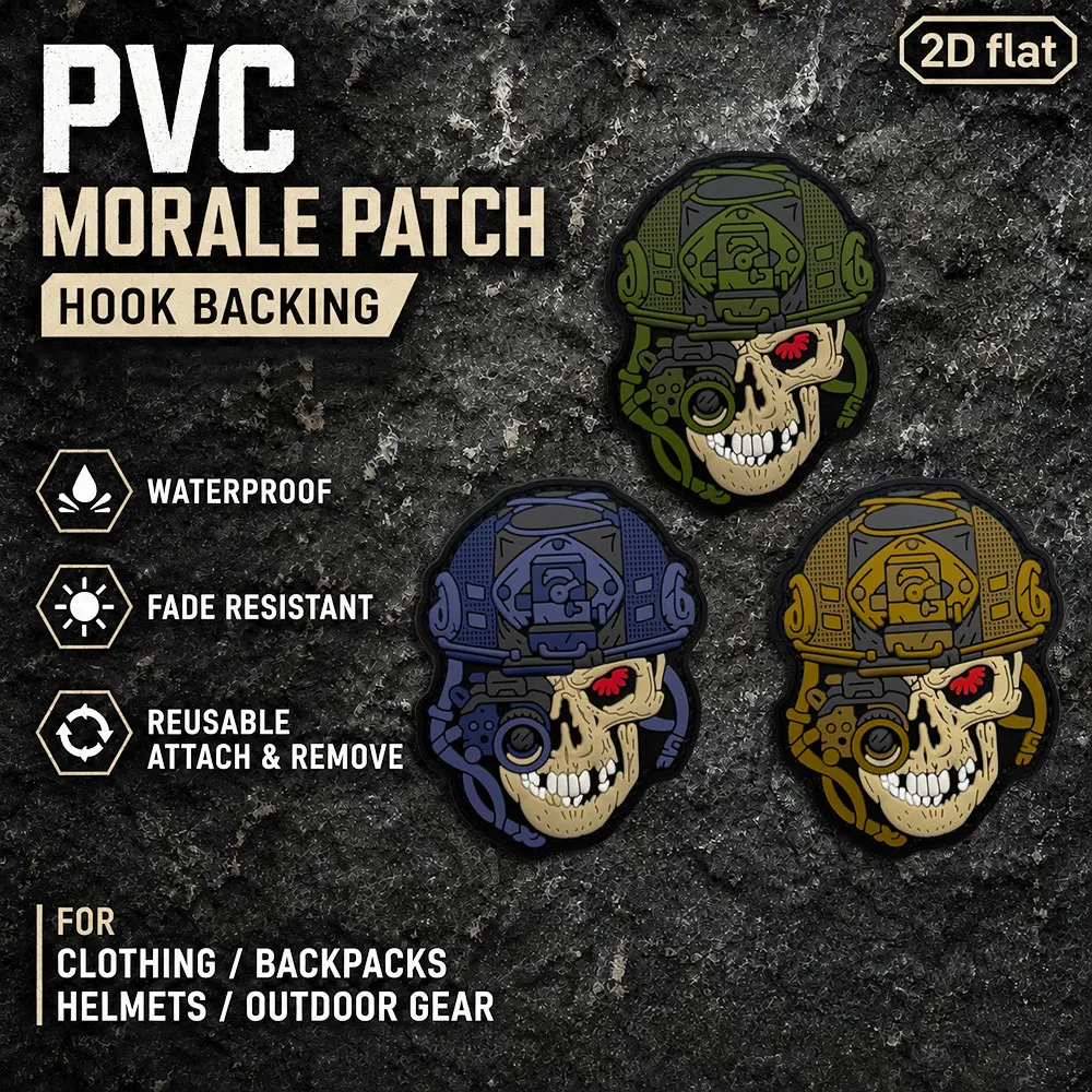 1Pc/2Pcs/3Pcs Optional Helmet-Shaped Portrait Armband Pvc Material Glow-In-The-Dark Logo Patch Badge Flexible and Wear-Resistant Clothing and Accessory Decoration Patch with Fleece Backing