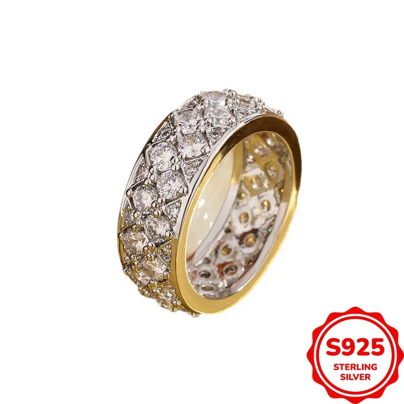 

Luxurious and Exquisite Authentic S925 Silver Full Diamond Irregular Women's Ring