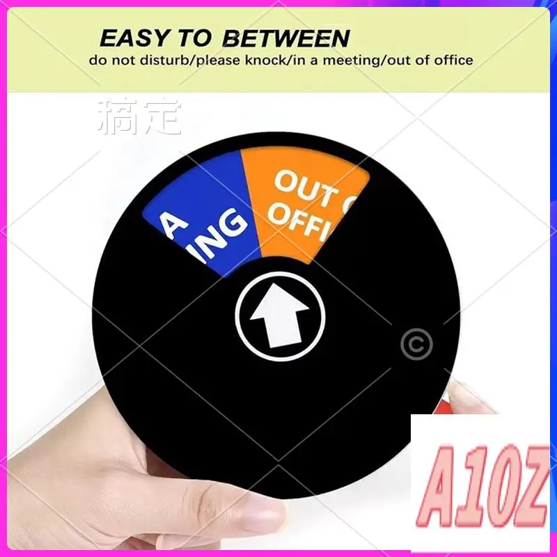 

0Z-4PCS Acrylic Privacy Sign,Do Not Disturb/Please Knock/Out Of Office/In A Meeting Sign,Office Door Sign (5Inch,Black)