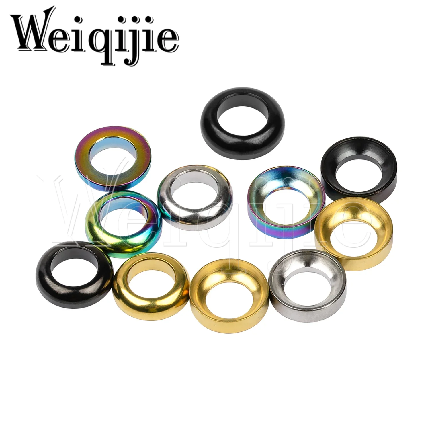 

Weiqijie 2pcs Titanium Bolt Bike M6 Bump Washer Spacer For Mountain Bike Disc Brake Caliper Set