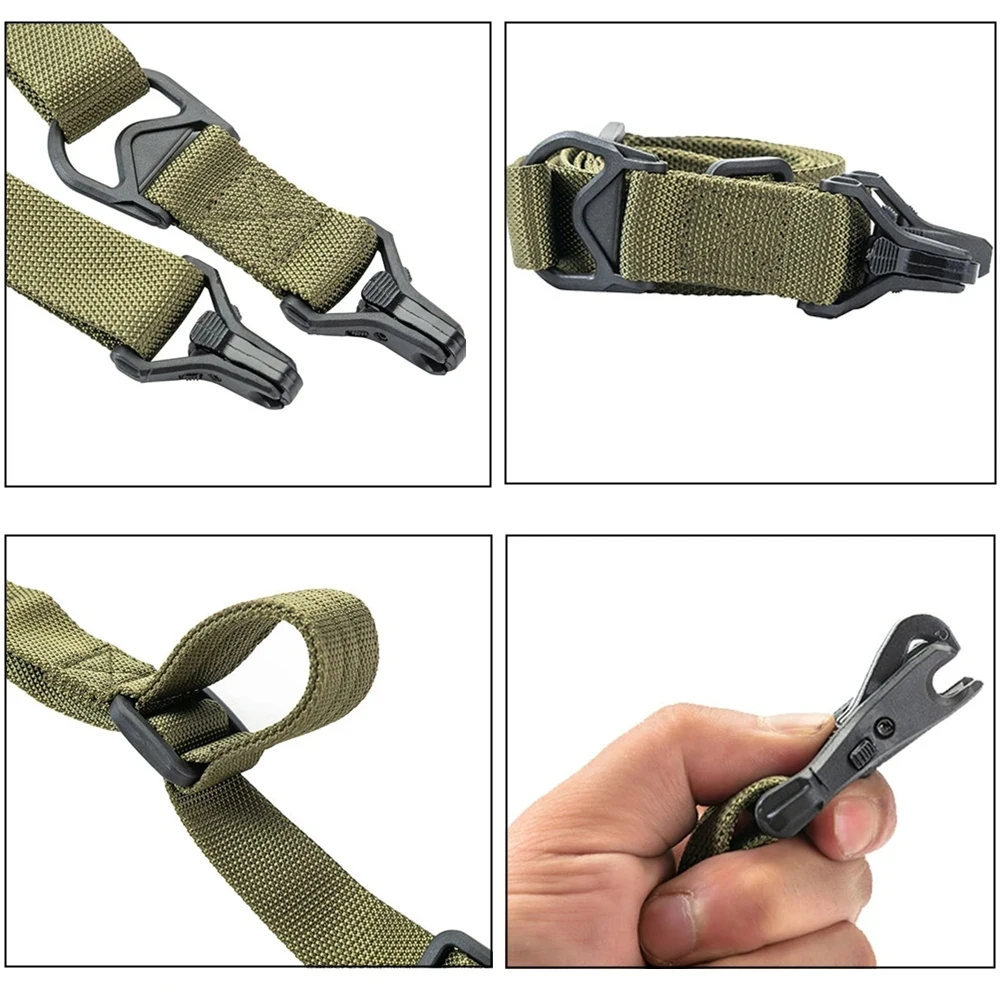 MS3 Gun Sling Tactical Rifles Carry 2 Points Sling Adjustable Length Multi Mission Nylon Shoulder Strap Airsoft Gun Belt Rope