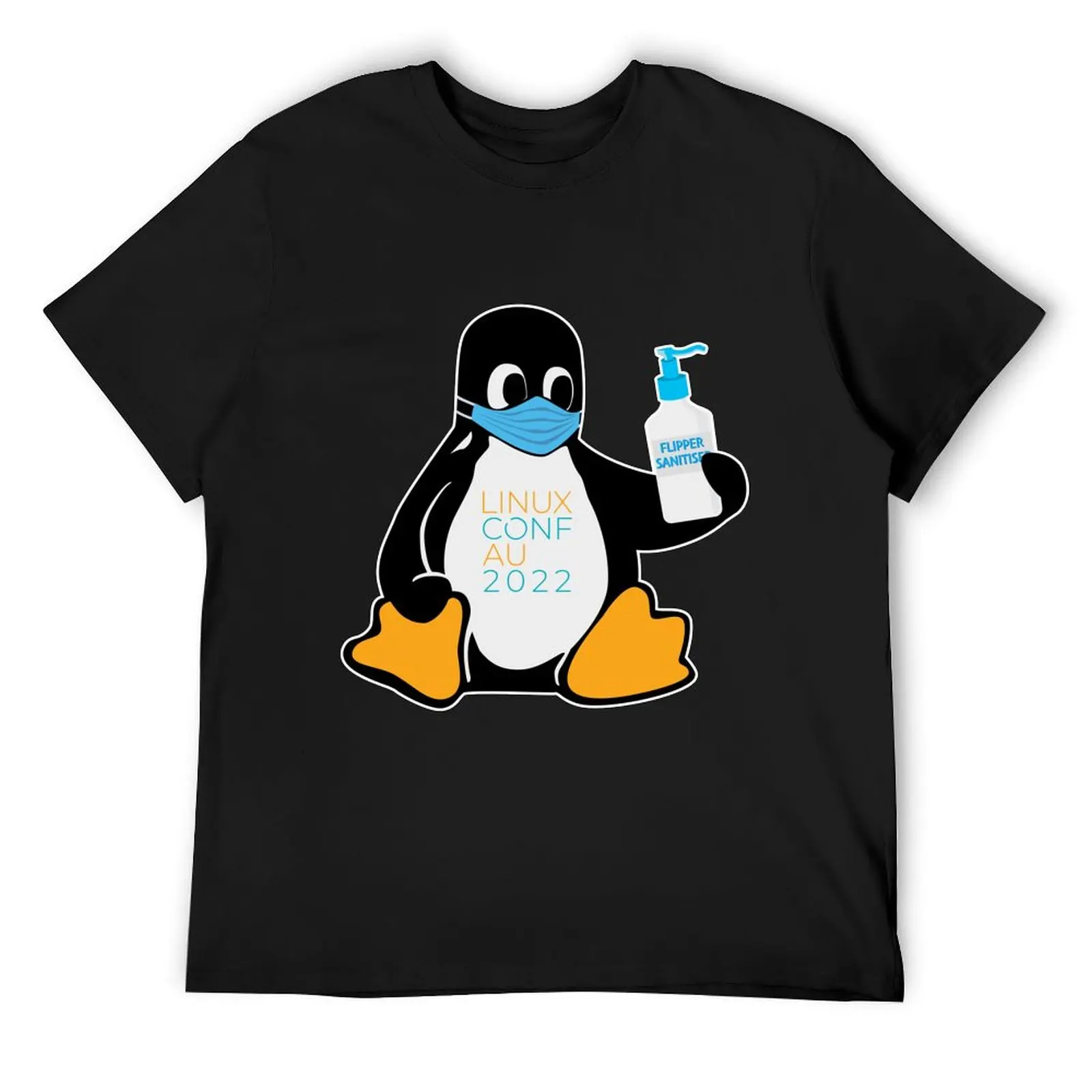 

linux.conf.au 2022 Sanitiser Tux T-Shirt