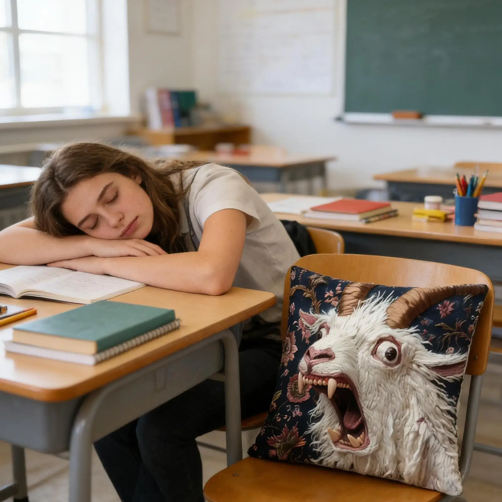 45x45cm Pillow Cover Screaming Goat Soft Plush Home Decor Funny Animal Throw Pillow Case for Bed Couch Chair Bedroom Living Room