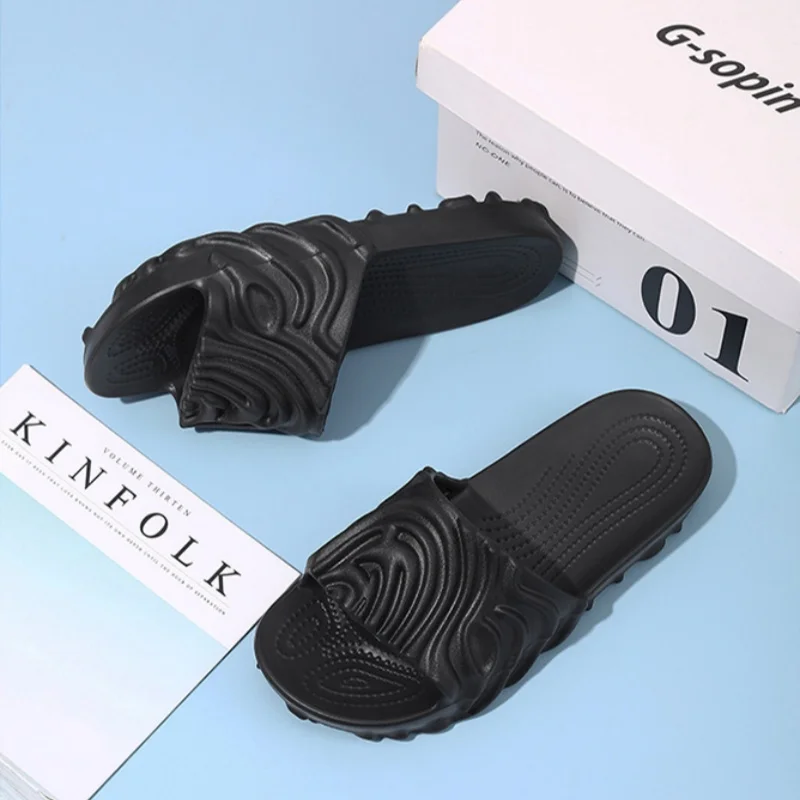 Men Women Couple Slippers Summer Spring Thick Sole Slides Fashion Open Toe Beach Home Indoor Outdoor Sandals