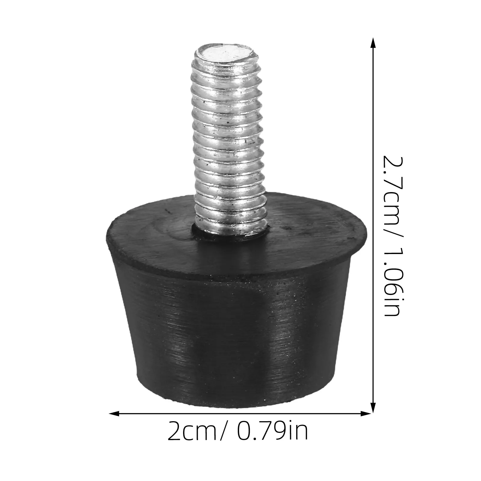 8Pcs Adjustable Rubber Furniture Levelers M6 Screw Threaded Feet Pads for Tables Chairs Sofas Anti Scratch Non Slip Noise