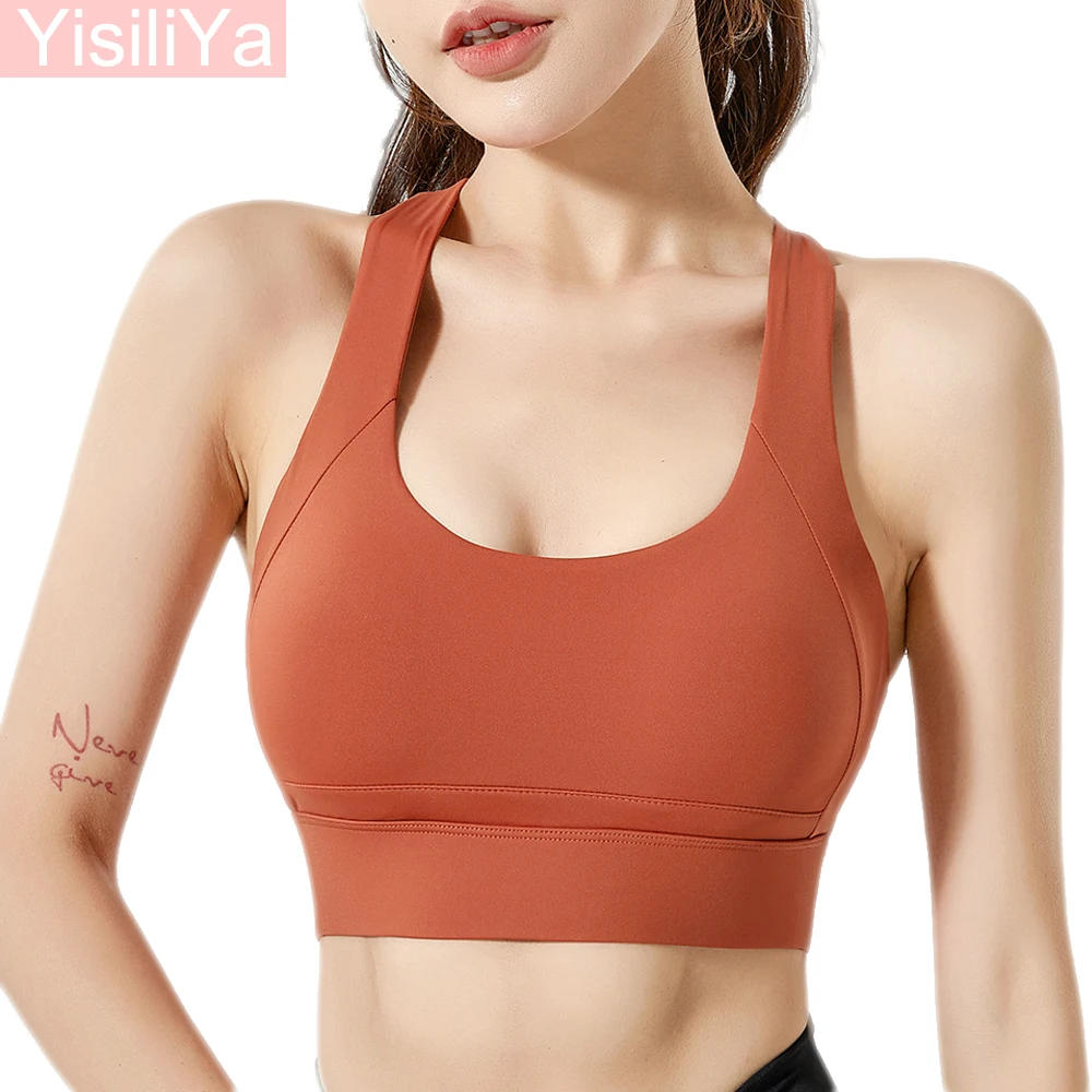 Sports Bra for Women Plus Size One Piece Cup Shock Resistant High Intensity Workout Run Fitness Underwear Yoga Tank Top Summer