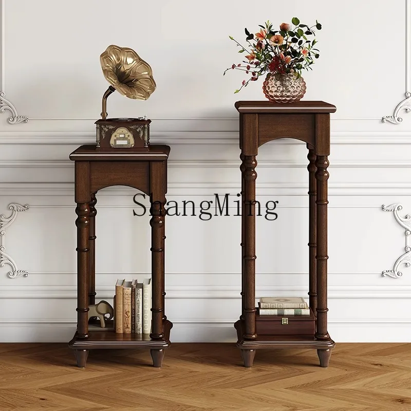 

FG retro rural small apartment living room rack household light luxury simple shelf