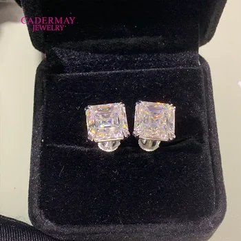 0.1-5ct टेस्ट पास मोइसैनाइट स्टड इयररिंग्स महिलाओं के लिए ओरिजिनल 925 स्टर्लिंग सिल्वर स्क्रू बैक इयररिंग स्पार्कलिंग वेडिंग ज्वेलरी 8 best sales मोइसैनाइट स्क्रू बैक इयररिंग्स - №4