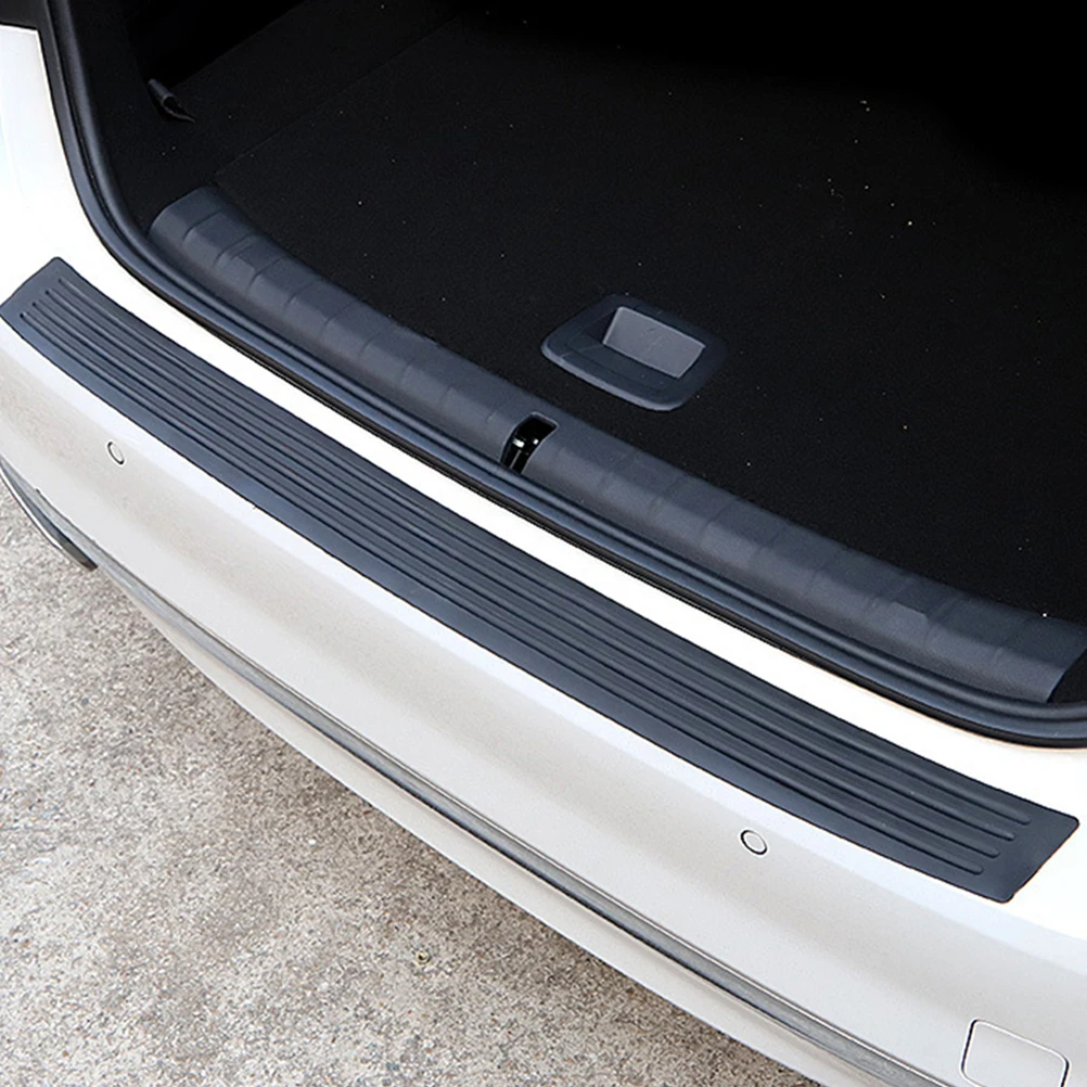 

2pcs Car Rear Bumper Protector Rubber Guard Strips Durable Professional Trunk Protective Accessories Stylish Simple Matching
