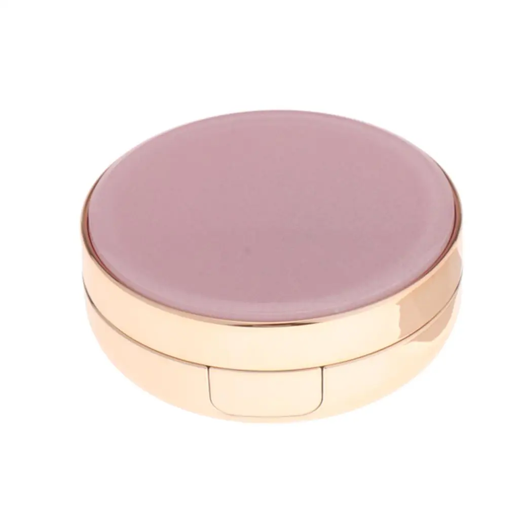 AfricAir Cushion Puff Case avec miroir, rose, conteneur de poudre cosmétique, correcteur, BB crème, boîte compacte