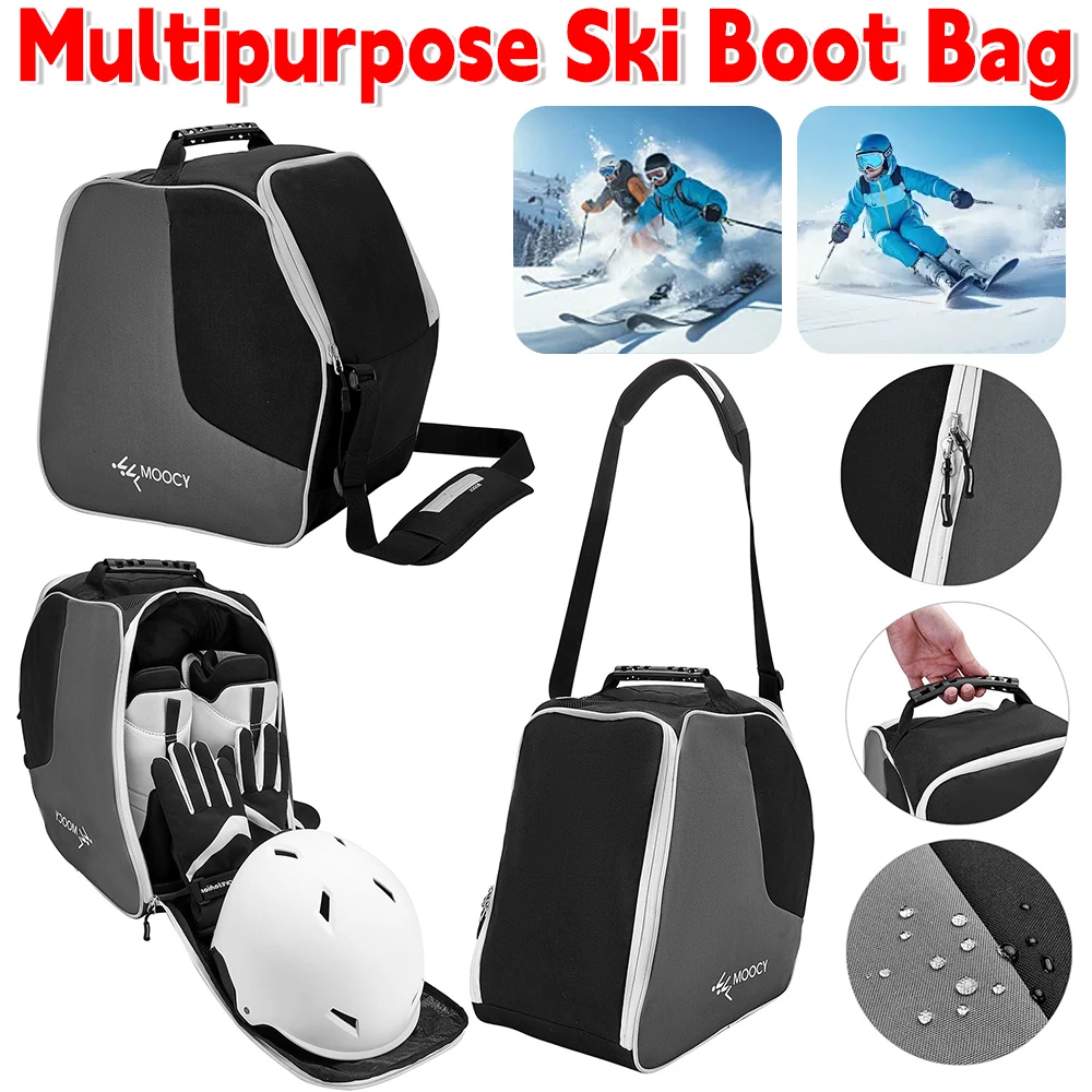 

Ski Backpack Boot Bag Winter Ski Equipment Storage Bag Waterproof Sport Carrying Bag Clothing Rucksack For Outdoor Hiking Skiing