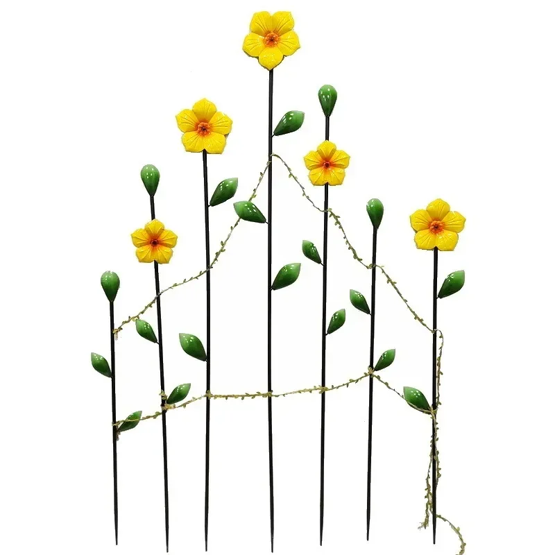 

Garden decoration plug-in flower green plant cartoon shape outdoor wrought iron paint climbing rattan metal handicraft
