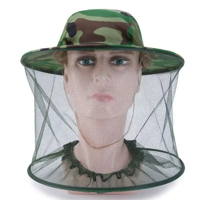 1PC Summer Outdoor Night Fishing Sun Caps Insect Repellent Mosquito Cap Net Men's And Women's Bee Caps Breathable Sunshade Masks
