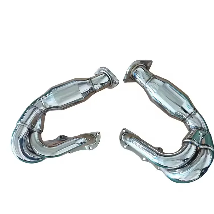 Xinaote Header knalpot Catted V Euro pemoles baja tahan karat 304 kinerja tinggi untuk Porsche Cayman 981 Manifold