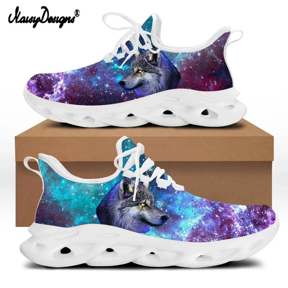 Men Sneakers Universe Wolf Face Printed Flats Classic Wear-resistant Summer/Autumn Men's Comfort Casual Sport Shoes