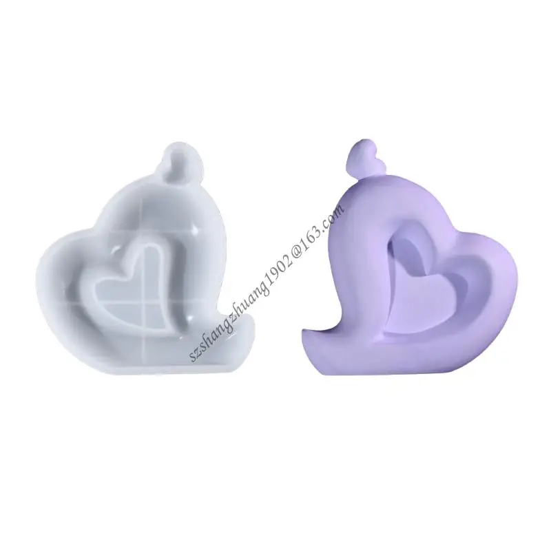 

Q6RB Premium Silicone Home Decoration Mold for Crafting Heart Shaped Accessories