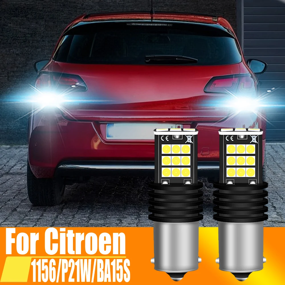 2x LED Light Bulb Reverse Lamp P21W BA15S Canbus For Citroen Berlingo C1 C2 C3 C8 DS3 DS4 DS5 C4 Coupe Cactus Grand Picasso 1 2