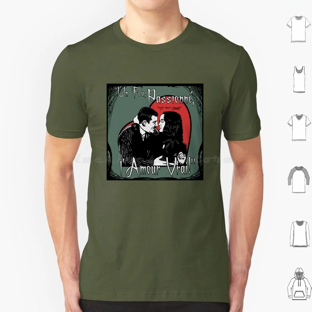 Un loco, un apasionado, el amor verdadero! Un amor verdadero, loco y apasionado! (Verde) Camiseta 6xl de algodón Cool Tee Gomez Gomez