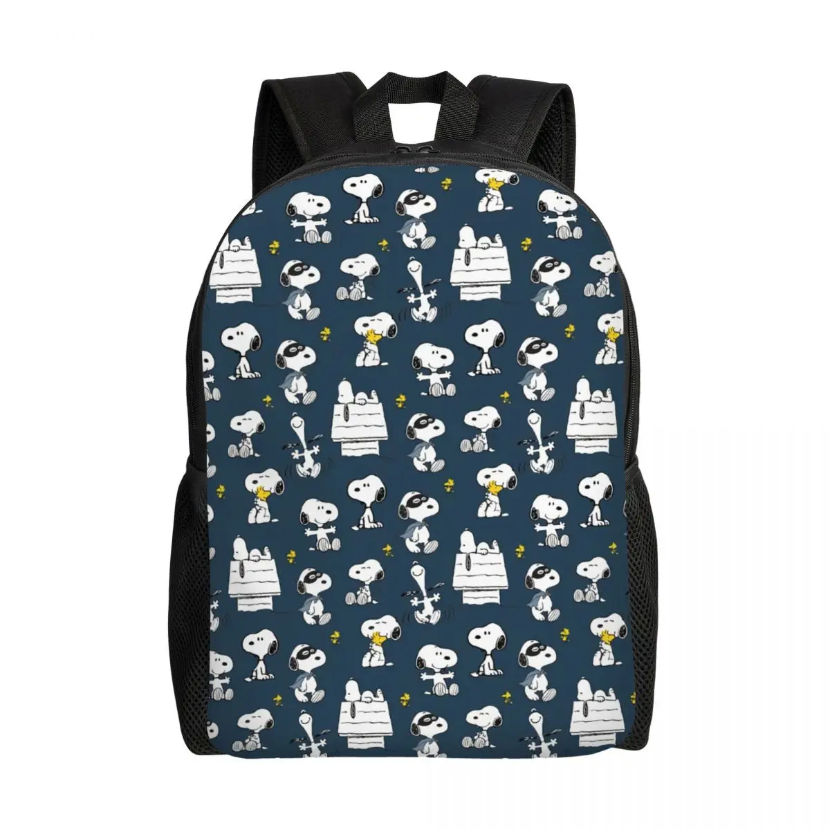 Custom S-Snoopys Cartoon Pattern Laptop Backpack Men Women Fashion Bookbag for College School Student Bags