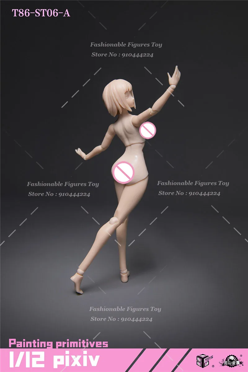 86TOYS T86-ST05/06 شاحب Suntan الجلد 1/12 النساء الجندي سوبر مرنة الجسم 6 بوصة عمل الشكل اللوحة البدائية نموذج الدمى #1