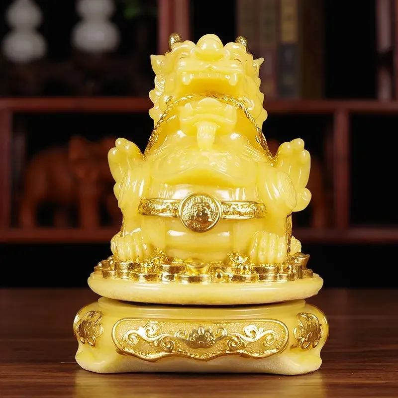 feng shui Inviting Wealth Brave Ornament Toad Living Room Wine Cabinet Office Shop Decor Opening Gift