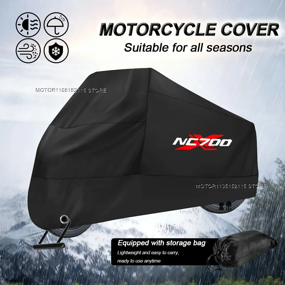 Waterproof Motorcycle Cover For Honda NC700X NC 700X 700 X 2013-2019 Outdoor Protection Against Rain Dust Debris Weather Oxford