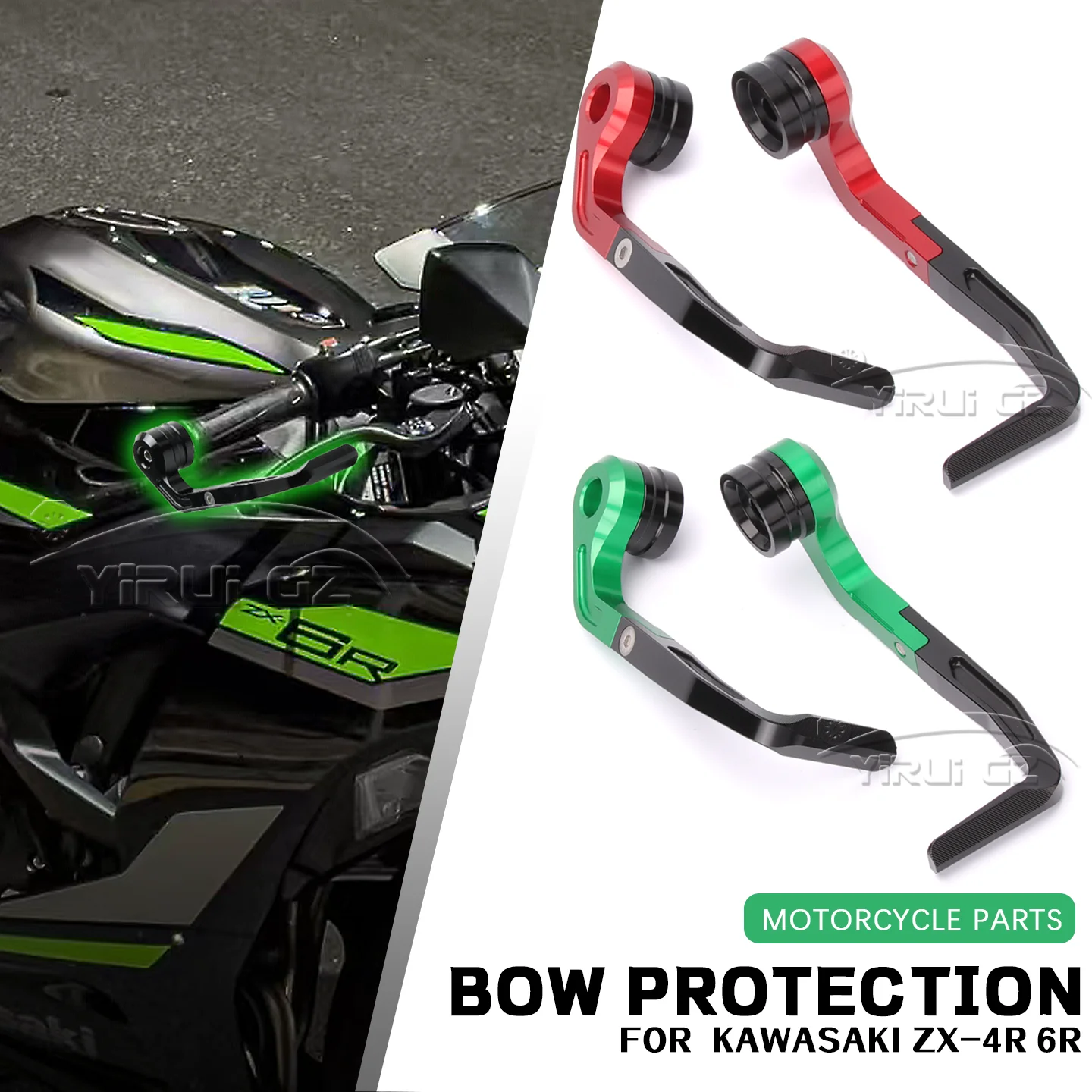 

Защита тормозного рычага с ЧПУ, алюминий, универсальный для Kawasaki Ninja ZX-6R ZX-4R ZX-4R 6R, защита руля мотоцикла 7/8 дюйма, универсальные