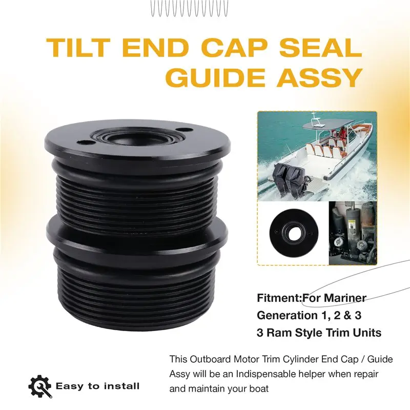 For Mercury Mariner 1100-8M0021648 99638A1 878243A1 Compatible 2X Tilt End Cap Seal Guide Assy For Motor Accessories