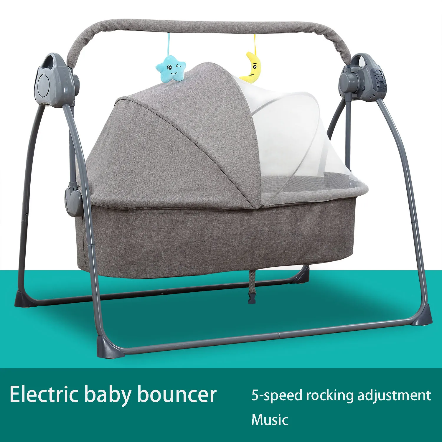 0-2years Baby Electric Rocking Bed Cradle Rocking Chair New Intelligent Wireless Children Furniture Put Sleep Newborn Shaker