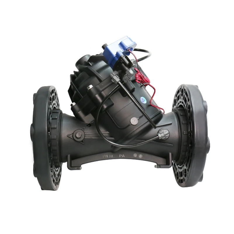 Valvola di controllo del flusso d'acqua in plastica per sistemi di irrigazione da 2025, elettrovalvola anticorrosiva durevole da 12 V