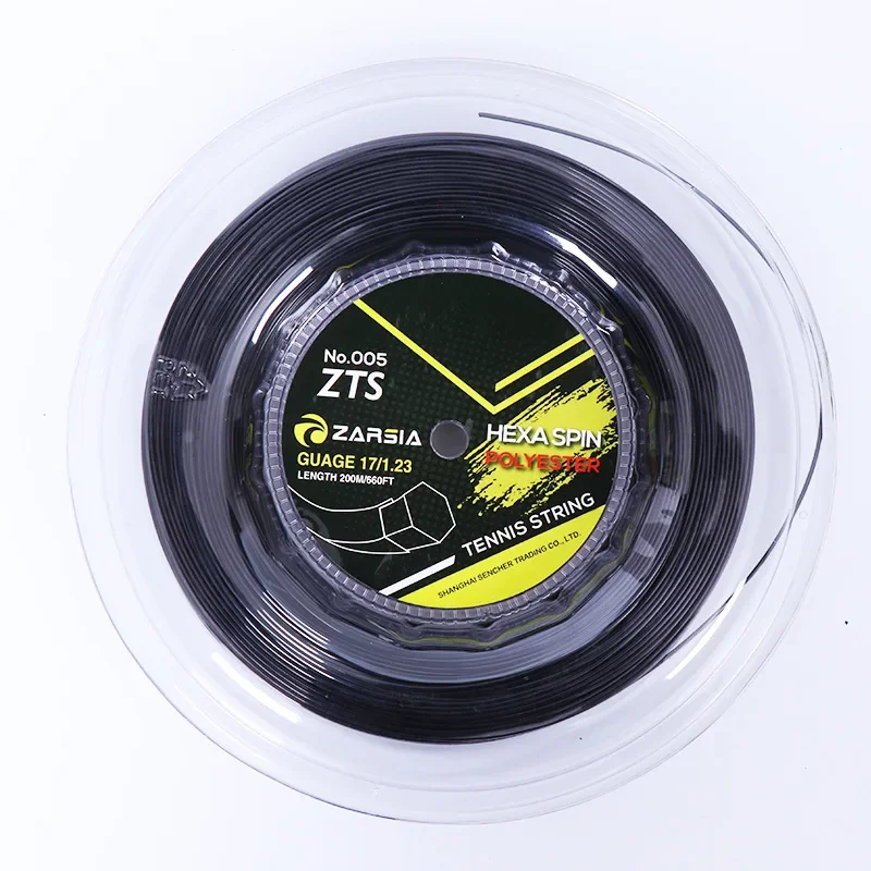ZARSIA Hexagon Tennissaiten Langlebige Hex-Polyester-Schlägersaite 1,23MM 200M 1 Rolle – Detail 4
