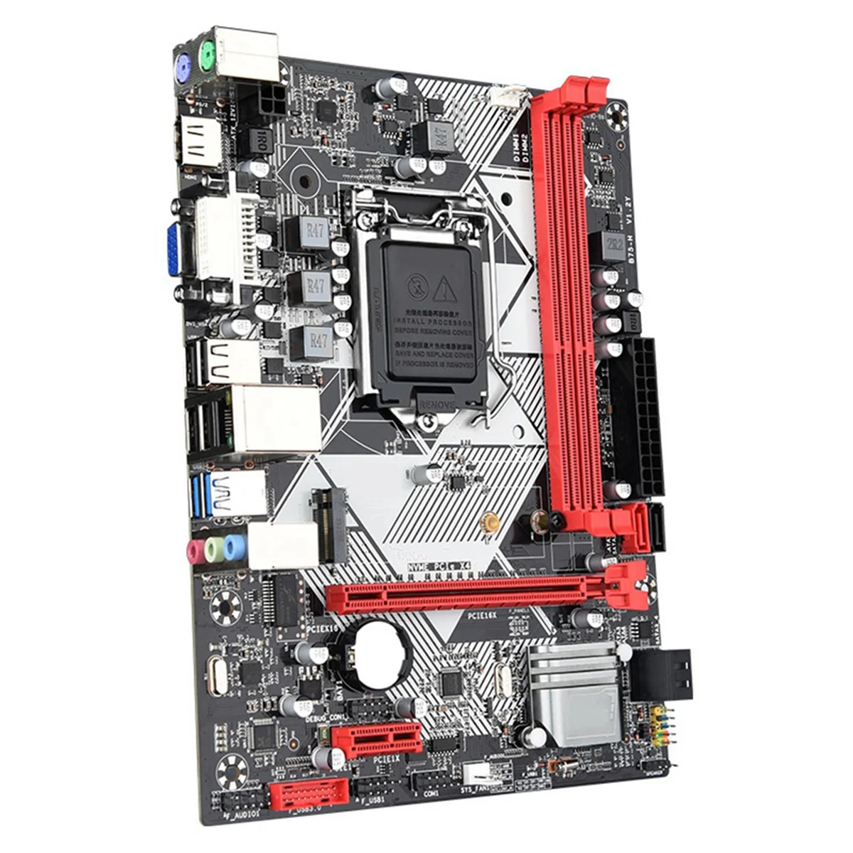 B75-H Desktop Computer Motherboard LGA1155 USB3.0 Support Up to 16GB DDR3 RAM Slots PCl-E3.016X Gigabit LAN Card HOT