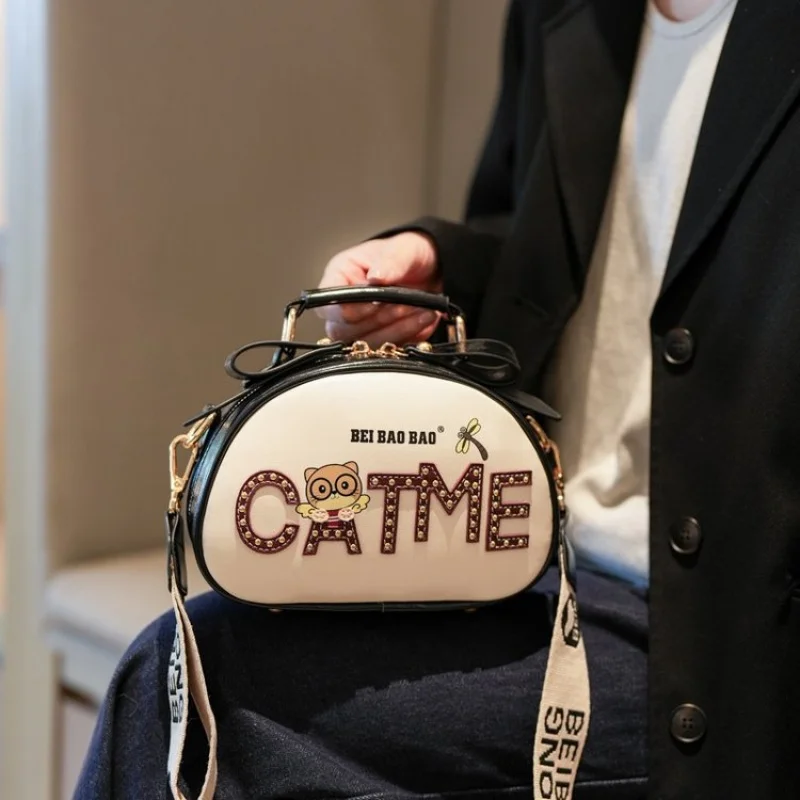 กระเป๋าหนังแท้คุณภาพสูงสำหรับผู้หญิง สายสะพายไหล่ปรับได้ กระเป๋าถือแบรนด์หรู ดีไซน์กันน้ำ