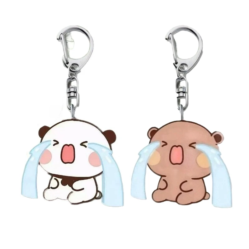 Lot De 2 Porte-clés Bubu Dudu – Pandas Anime – Pendentif Mignon Pour Sac – Cadeau Couple