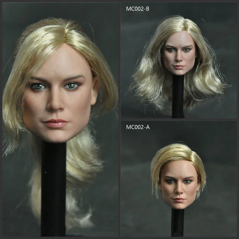 

1/6 Mancotoys MC002 Brie Larson Golden Hair Head Sculpt Carving Fit 12'' Female Action Figure Body Hobby Collection