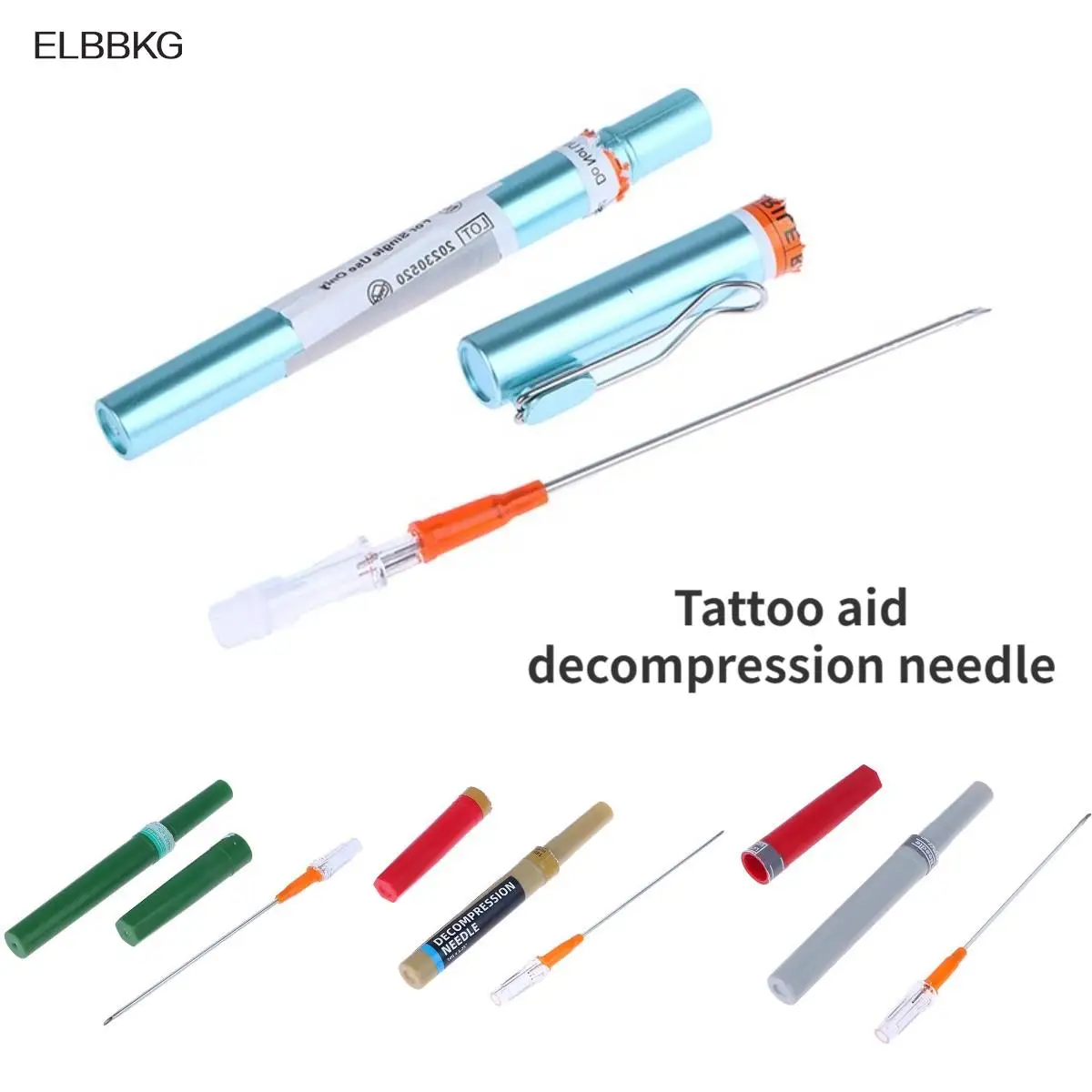 Rescue Pneumothorax Needle Trauma Medical Chest Cathether Needlecatheter Needle Decompression EDC First Aid Kit Tattoo Aid Tool