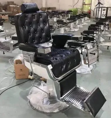 Golden luxury luxurious black hair salon shop furniture silla de barberia profesional hydraulic barber chairs chair for men