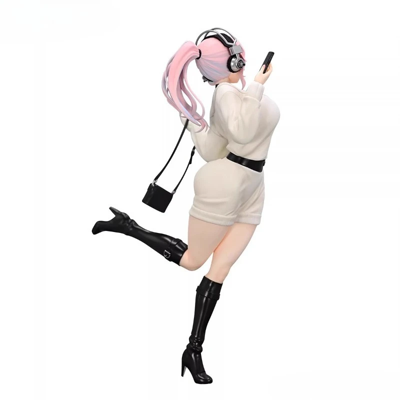 Furyu original: super sonico memórias de inverno ver.21cm pvc figura de ação anime modelo brinquedos figura coleção boneca presente