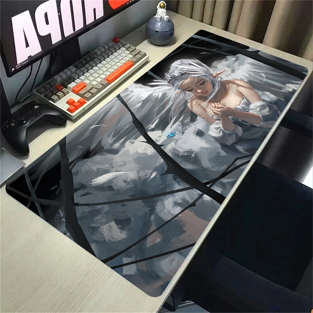 Anime Ghostblade Princesa HD Impresso Mousepad, Tapete De Teclado De Computador, Mouse Pad De Borracha, Bloqueio De Borda, Mesa Do PC, Acessórios De Jogos